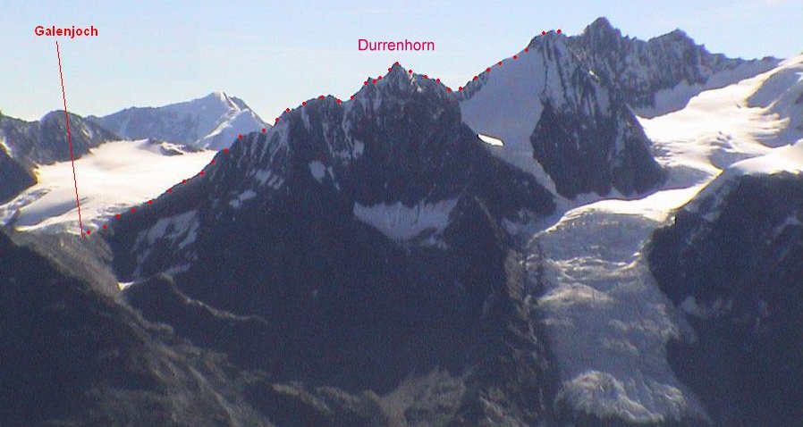 Durrenhorn ( 4035 metres ) and Nadelgrat