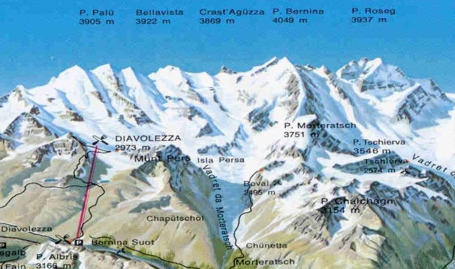 Bernina Group in the Italian Alps