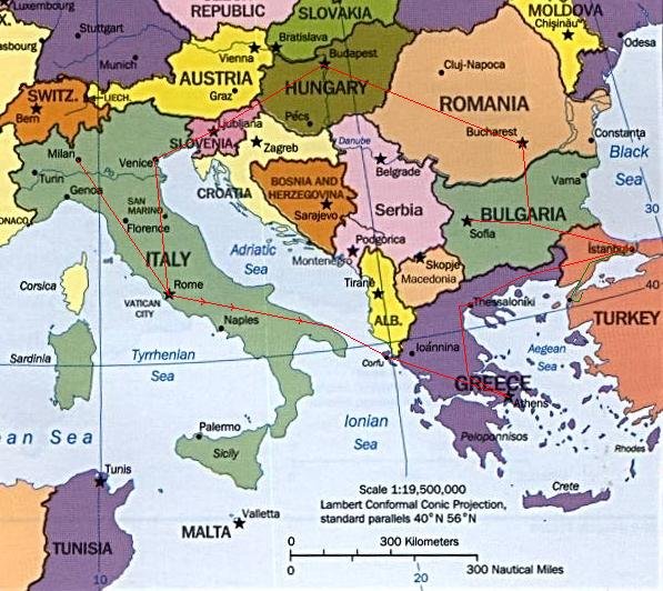 Map of The Balkans