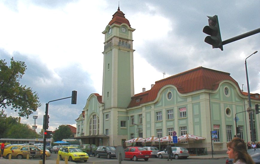 Railway Station at Burgas on the Black Sea Coast of Bulgaria