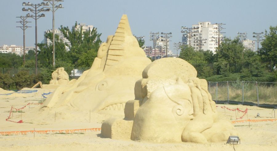 Sand Sculpture at Burgas on the Black Sea Coast of Bulgaria