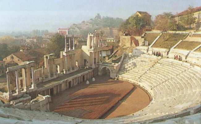 Roman Amphitheatre in Plovdiv in Bulgaria