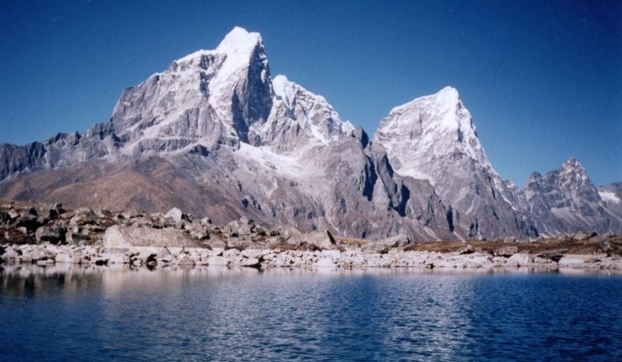 Mts.Taboche and Cholatse from above Bibre