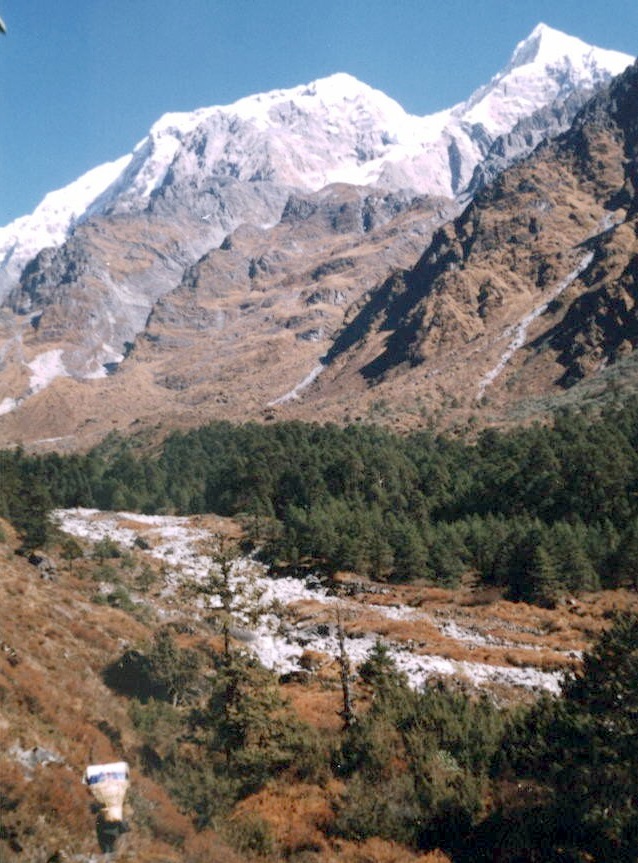Mount Numbur from the Upper Likhu Khola Valley in the Solo Khumbu Region of the Nepal Himalaya