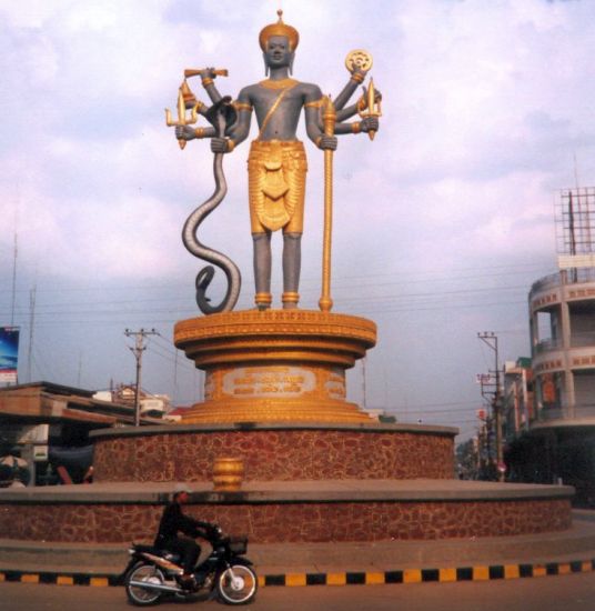 Statue in Battambang in NW Cambodia