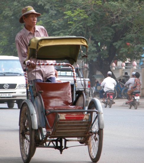 Bicycle Rickshaw in Phnom Penh