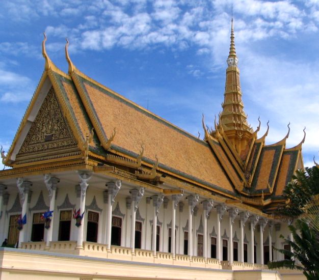 Throne Hall of the Royal Palace in Phnom Penh, capital city of Cambodia ( Kampuchea )