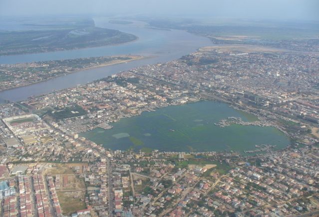 Aerial View of Boeng Kak Lake in Phnom Penh