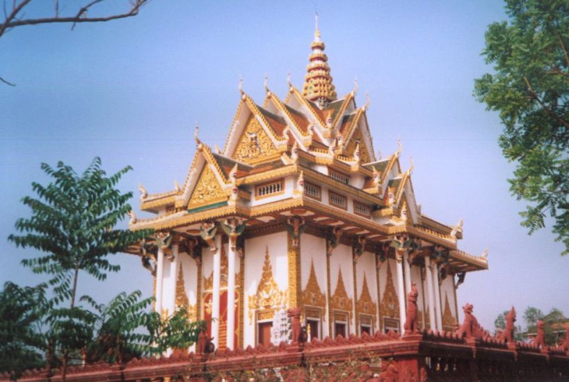 Countryside Wat ( Buddhist Temple ) near Battambang in NW Cambodia