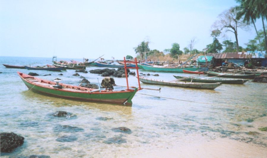 Fishing Village near Sokha Beach at Sihanoukville in Southern Cambodia
