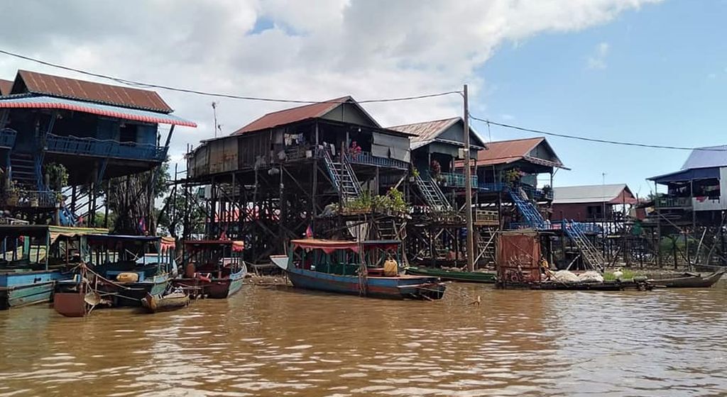 Floating Village on Stung Sangker River in NW Cambodia