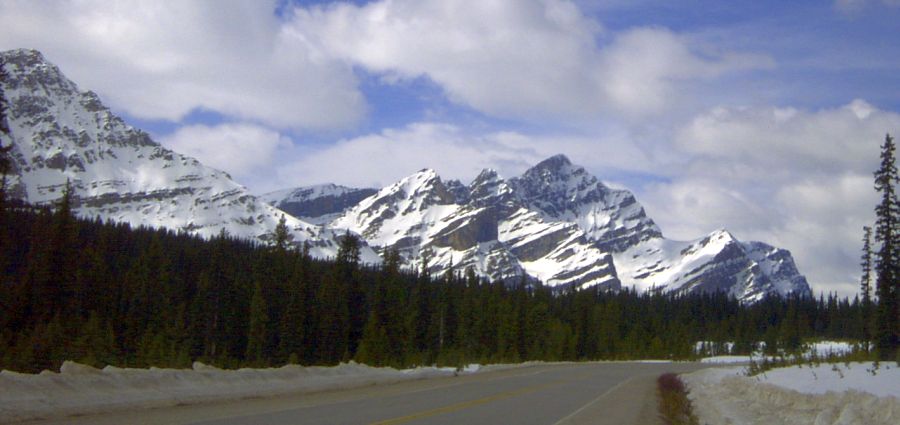 View from Ice Fields Parkway in Jasper National Park, Alberta, Canada