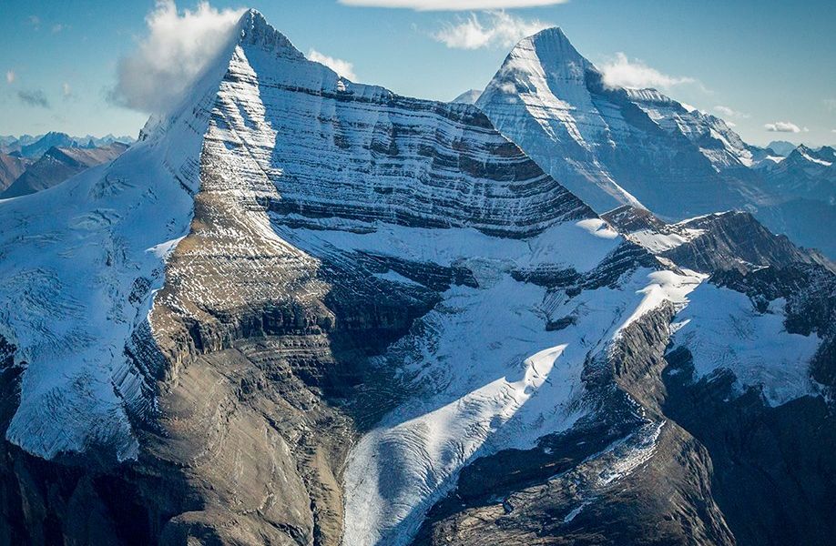 Whitehorn Mountain and Mount Robson in the Canadian Rockies