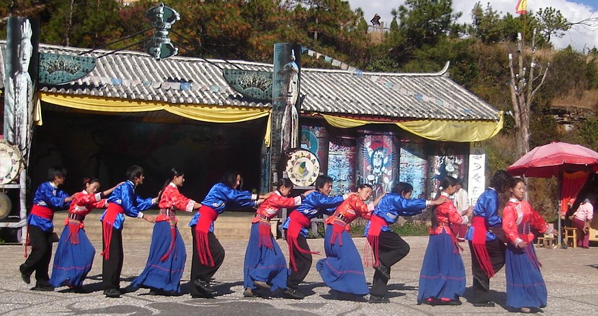 Traditional Folk Dancing in Dongba Cultural Village