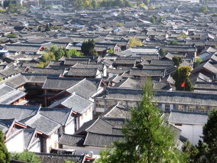 Congested Rooftops of the Old City of Lijiang