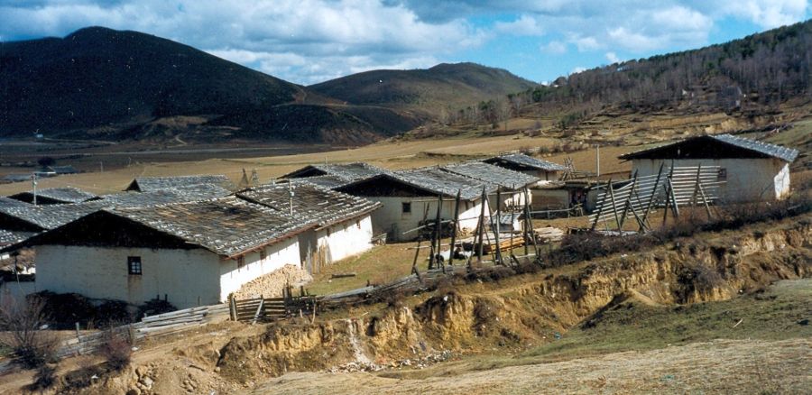 Tibetan Houses at Zhongdian ( Shangri La ) in NW Yunnan of SW China