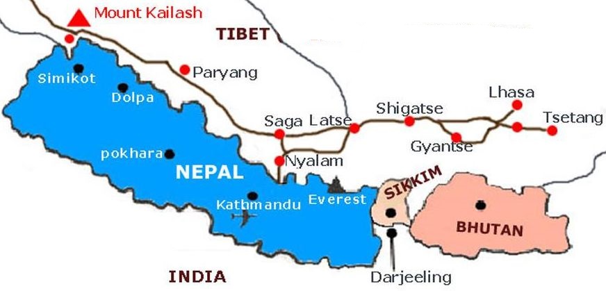 Location Map of Mount Kailash