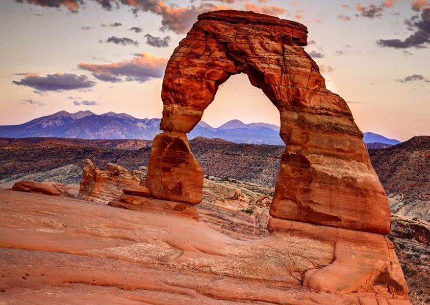 Delicate Arch and La Sal Mountains