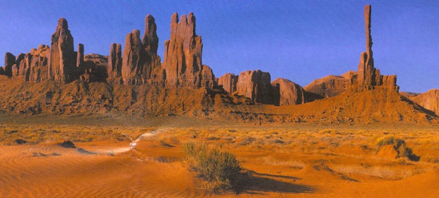 Sandstone Pinnacles and "Totem Pole" in Monument Valley