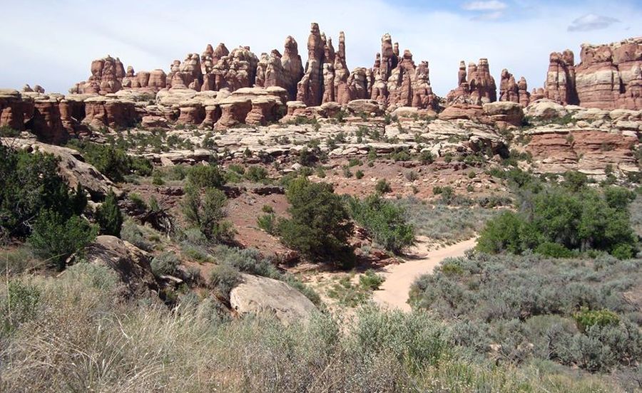 Needles District of Canyonlands National Park - trail from Chesler Park to Elephant Hill