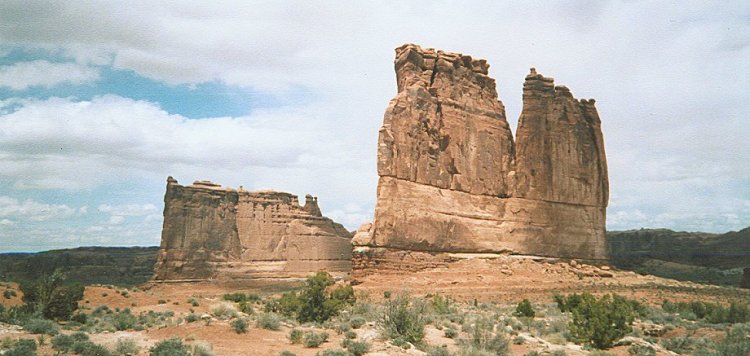 The Organ in Courthouse Towers area of Arches National Park