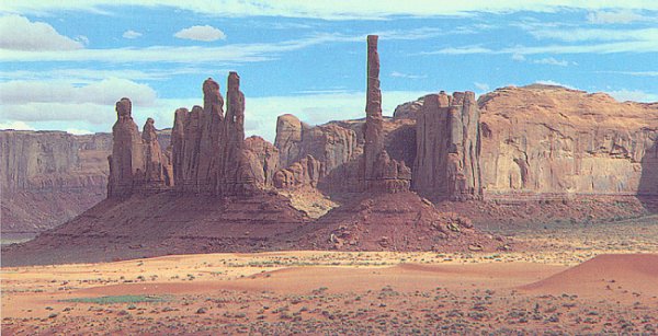 Sandstone Pinnacles in Monument Valley