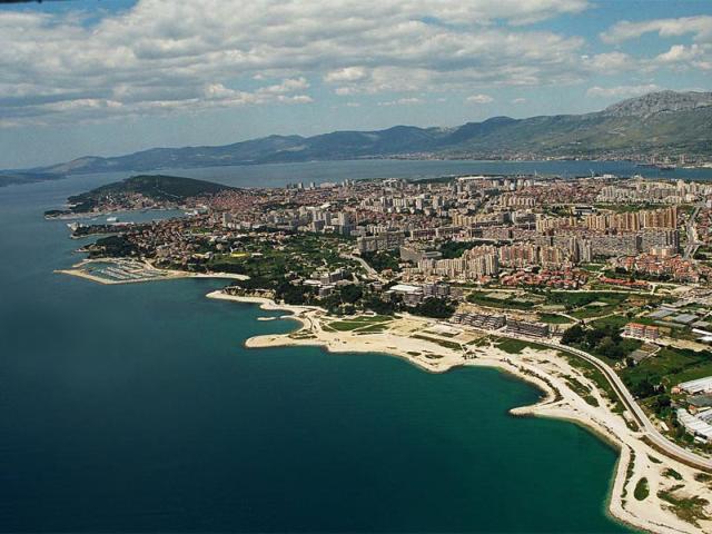 Aerial View of Split on the Dalmatian Coast of Croatia