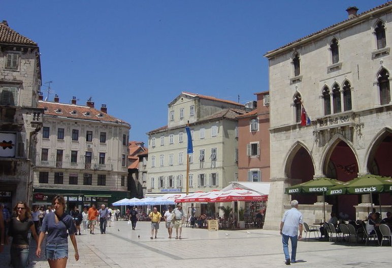 City Centre of Split on the Dalmatian Coast of Croatia