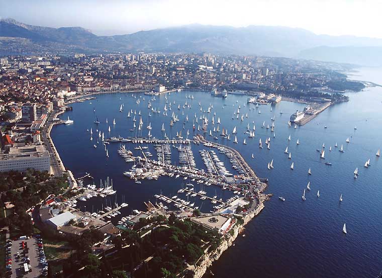 Harbour at Split on the Dalmatian Coast of Croatia