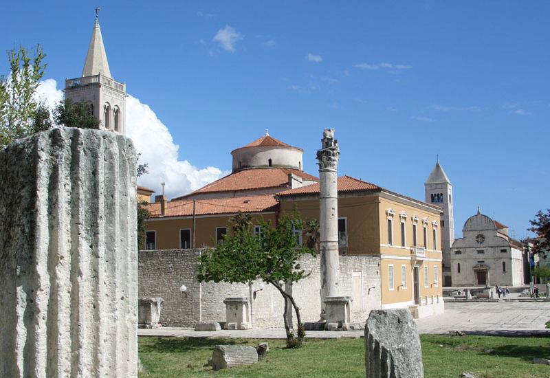Roman Forum in Zadar on the Dalmatian Coast of Croatia