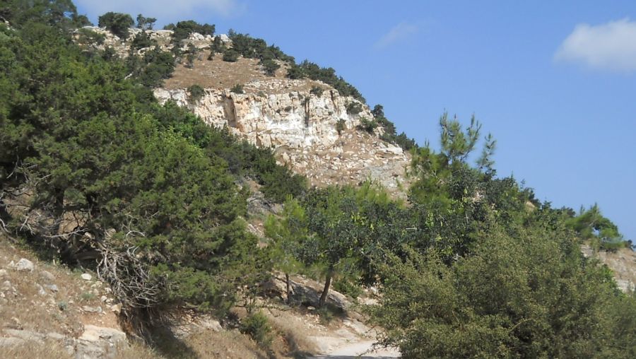 Start of the Adonis Trail to the Akamas Heights from The Baths of Aphrodite