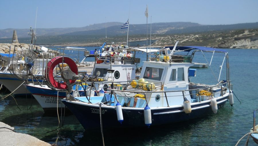 Boats in harbour at Agios Georgias