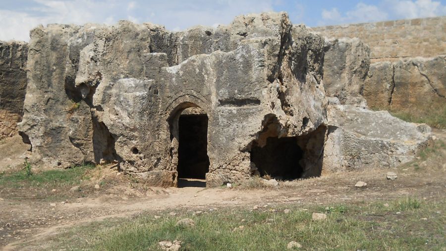 Underground tombs carved out of solid rock