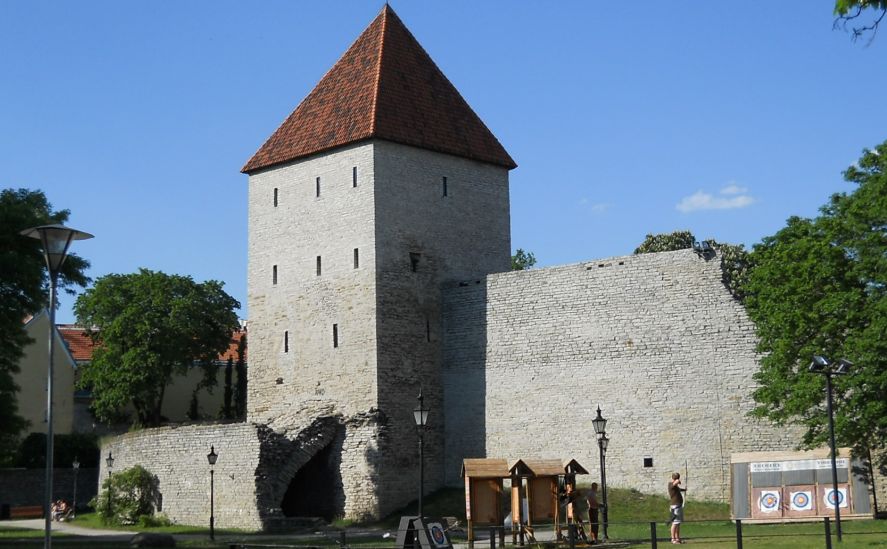 Tower in City Wall of Tallin Old Town