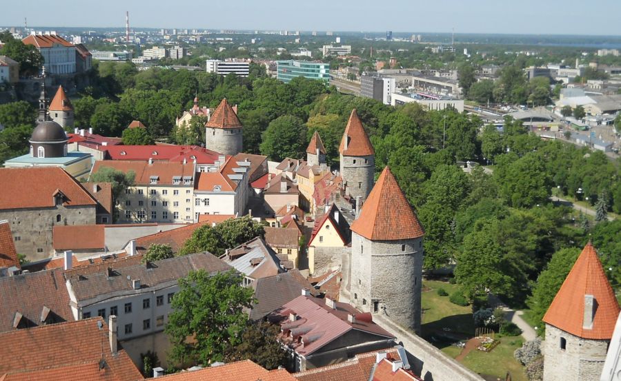View over Tallinn -Towers on the City Wall