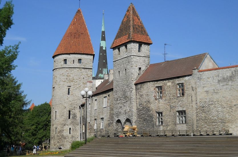 Towers in City Wall of Tallin Old Town