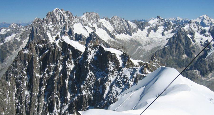 Chamonix Aiguilles from Aiguille du Midi