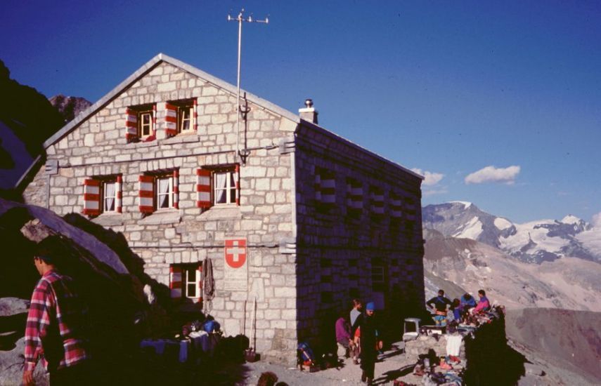 Rothorn Hut in the Zermatt Region of the Swiss Alps