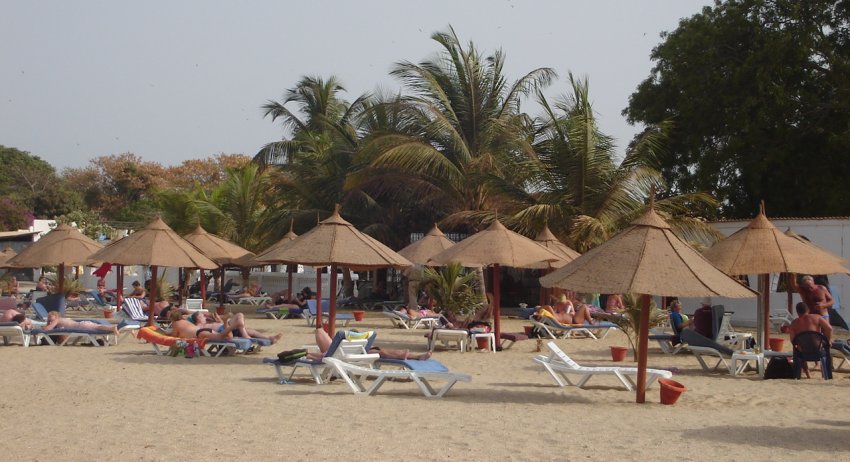 Beach at Banjul, capital city of the Gambia in West Africa
