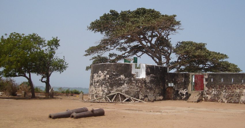 Fort Bullen at Barra at the mouth of the Gambia River