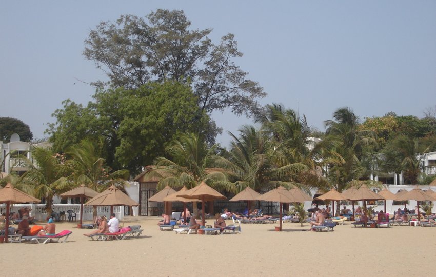 Banjul Beach outside Atlantic Hotel