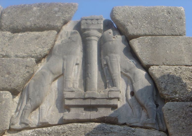 Lion Gate at ancient city of Mycenae