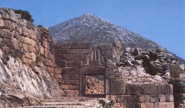 Lion Gate at ancient city of Mycenae