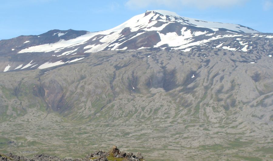 Snaefellsjokul ( 1446m, 4744ft ) in Iceland