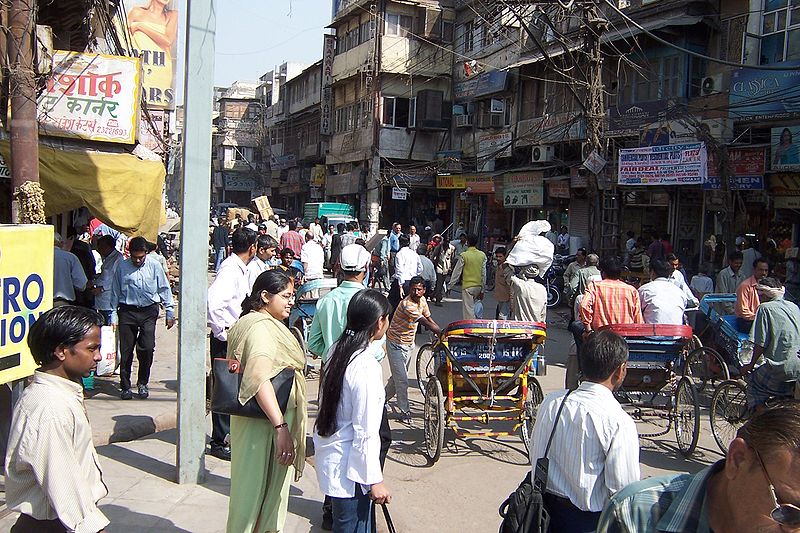 Chawri Bazaar in Chandni Chowk in Delhi