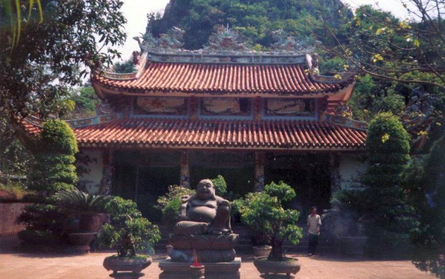 Pagoda and Buddha Statue on the Marble Mountains near Danang