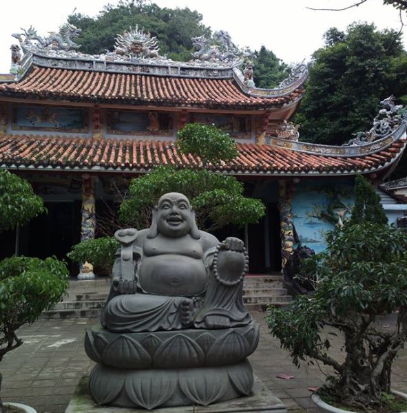 Buddha statue at Pagoda on the Marble Mountains near Danang