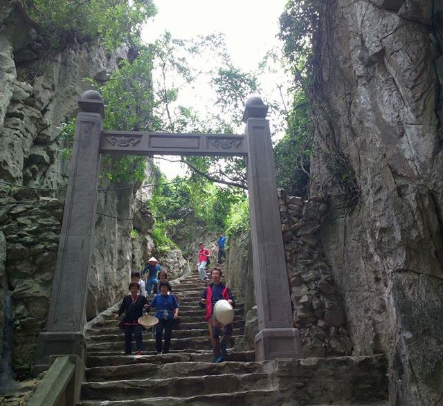 Arch and stairway on the Marble Mountains near Danang