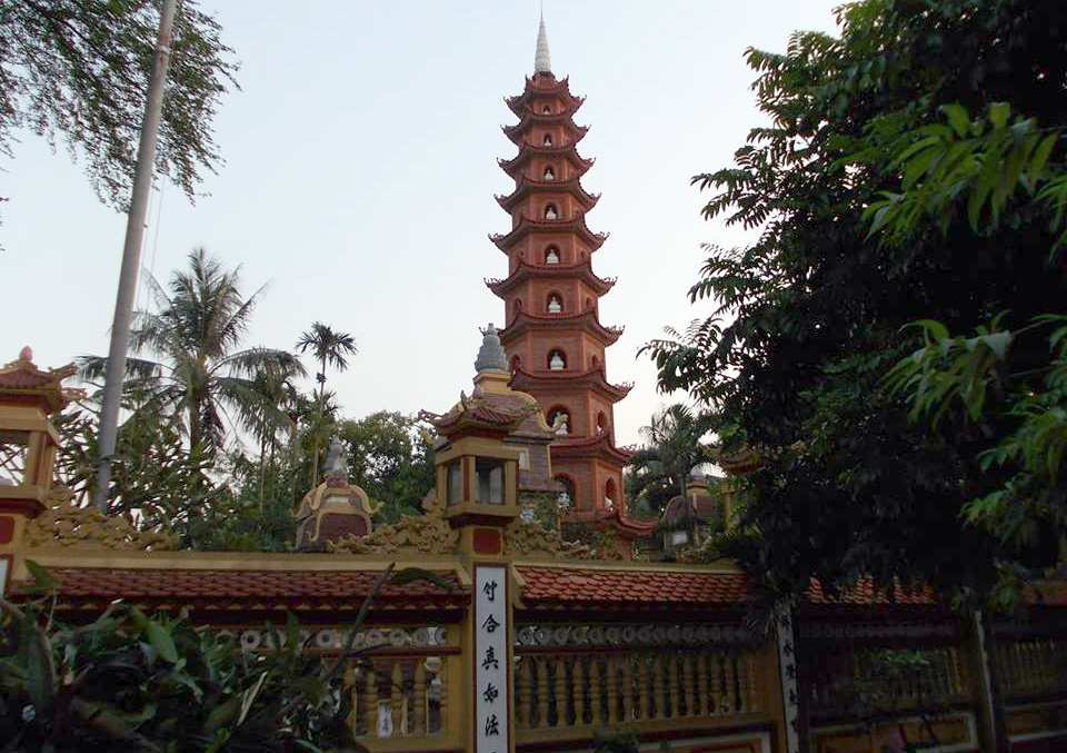 Tran Quoc Pagoda in West Lake ( Ho Tay ) in Hanoi