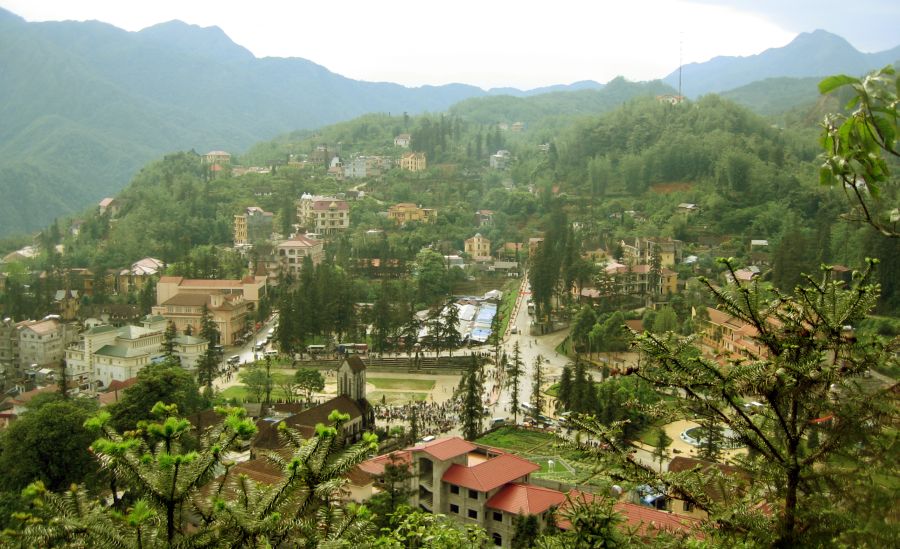 Sa Pa Town in the Lao Cai Province in Northern Vietnam